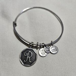 Alex and Ani Silver "R" Initial Charm Bracelet